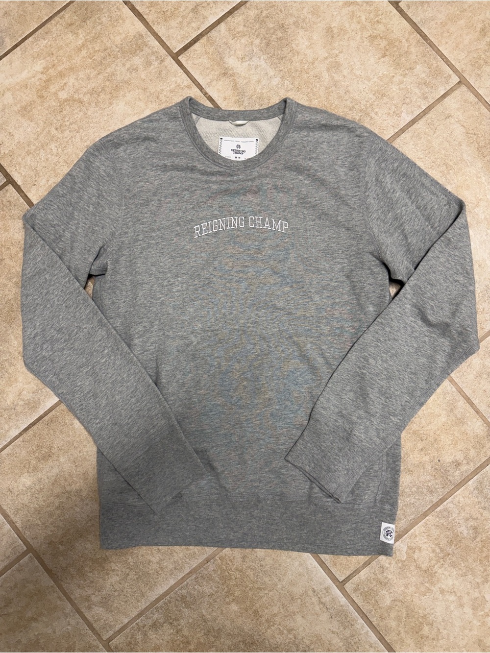 Reigning Champ Heather Grey Crewneck Sweatshirt